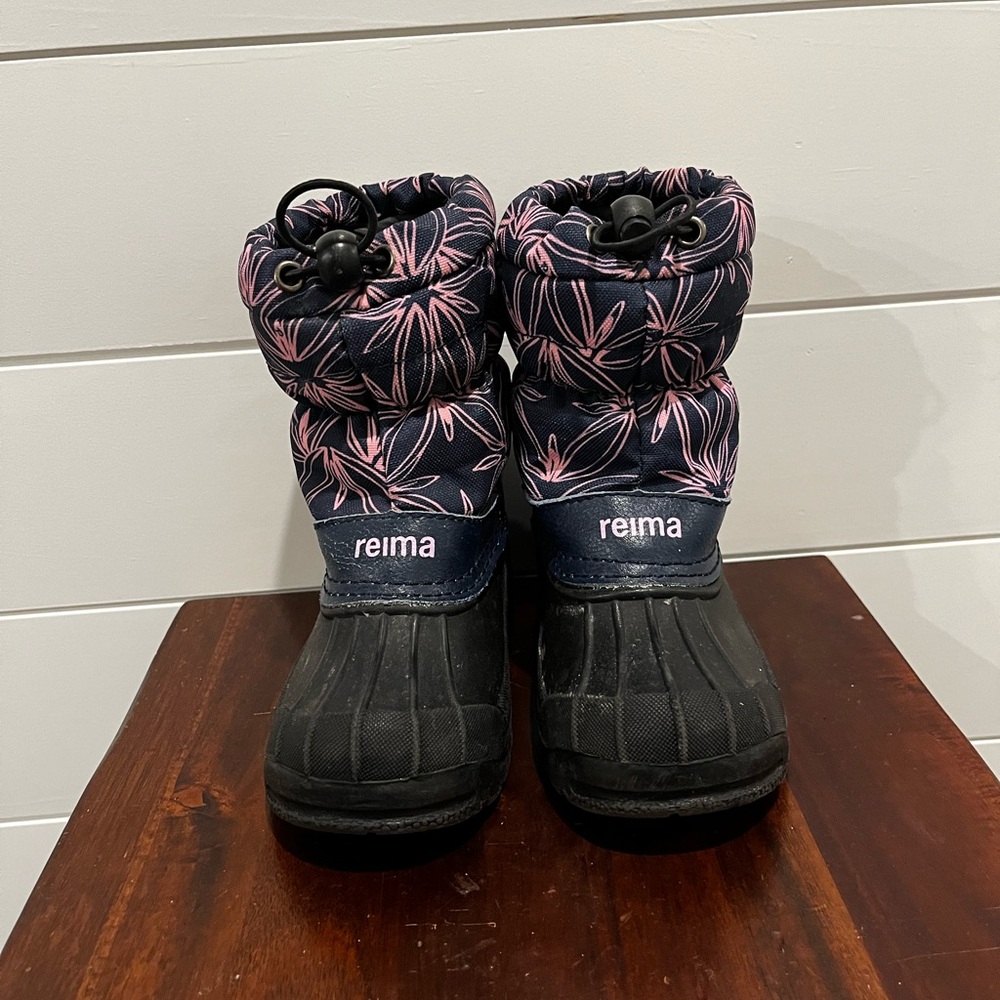 Reima Kids' Black and Pink Winter Boots